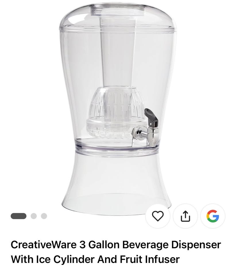 CreativeWare 3-Gallon Beverage Dispenser – Clear (A2)