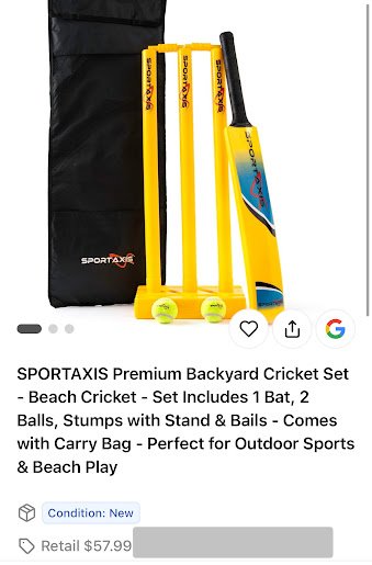 SPORTAXIS Backyard Cricket Set with Carry Bag