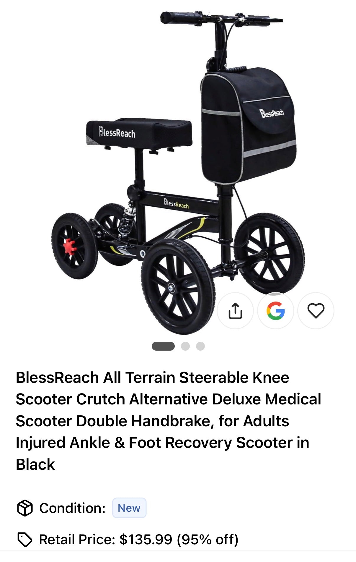NEW BlessReach All Terrain Steerable Knee