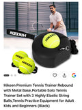Tennis Rebound Trainer Set with Metal Base – Black (HIKEEN)