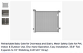 Retractable Mesh Safety Gate 33.6"×55", Indoor/Outdoor (Gray)