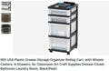 4-Drawer Plastic Rolling Cart (Black/Pearl) – IRIS USA