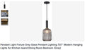 Gray Glass Pendant Light – Modern Hanging Fixture
