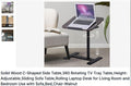 Rotating C-Shaped Laptop Table – Walnut
